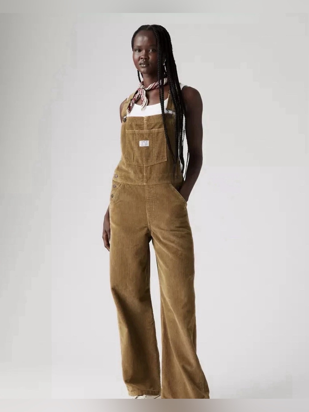 Levi's Corduroy Overalls In Tan